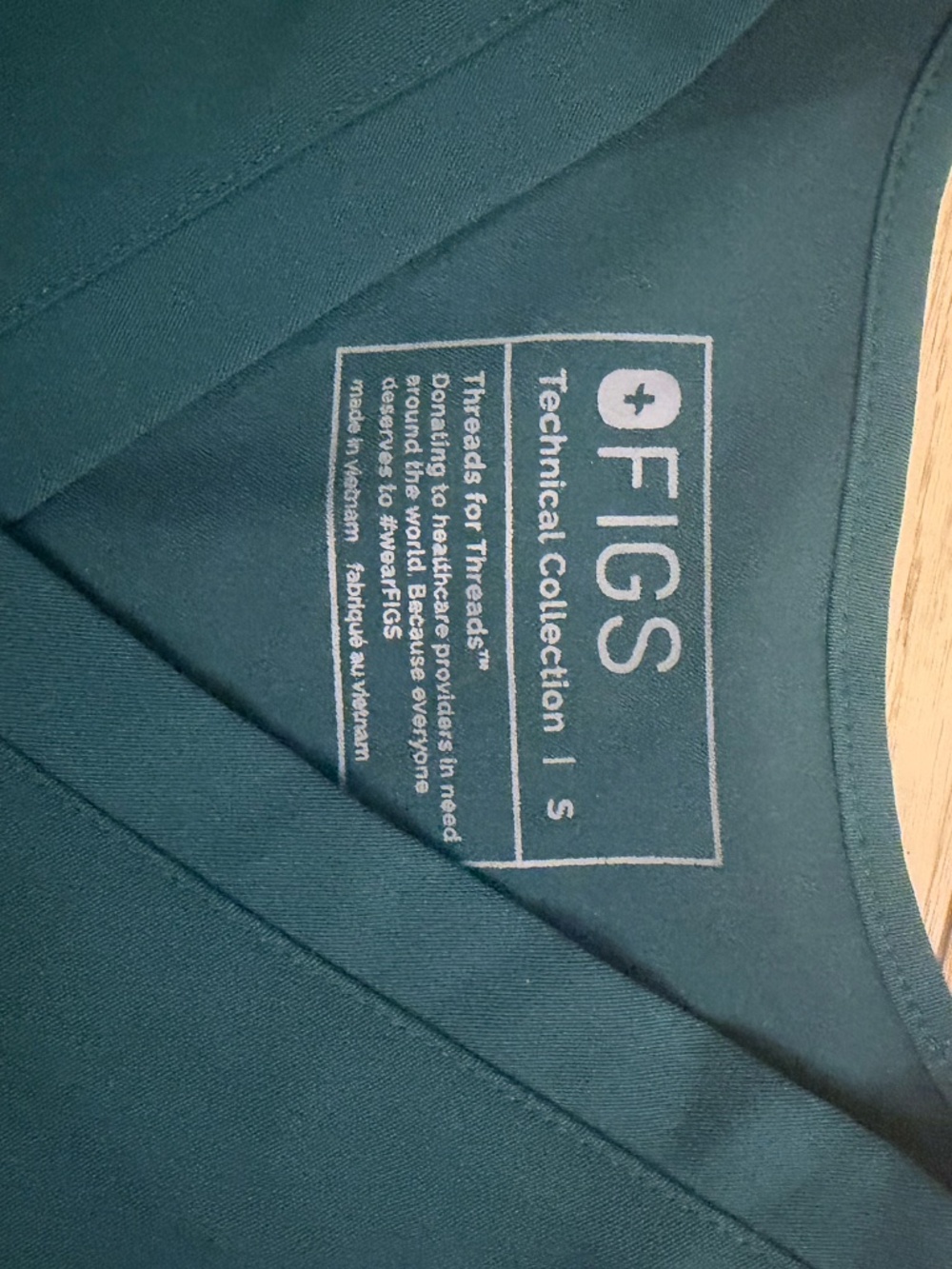 FIGS Catarina One Pocket Scrub Top Women’s Small Hunter Green Technical - Picture 2 of 4